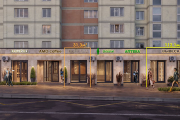 Помещение своб.назн., 112,1 м², 1/14 эт.